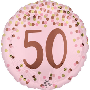 Foil Balloon – "50" – Pretty Pink – Pink – 45 cm